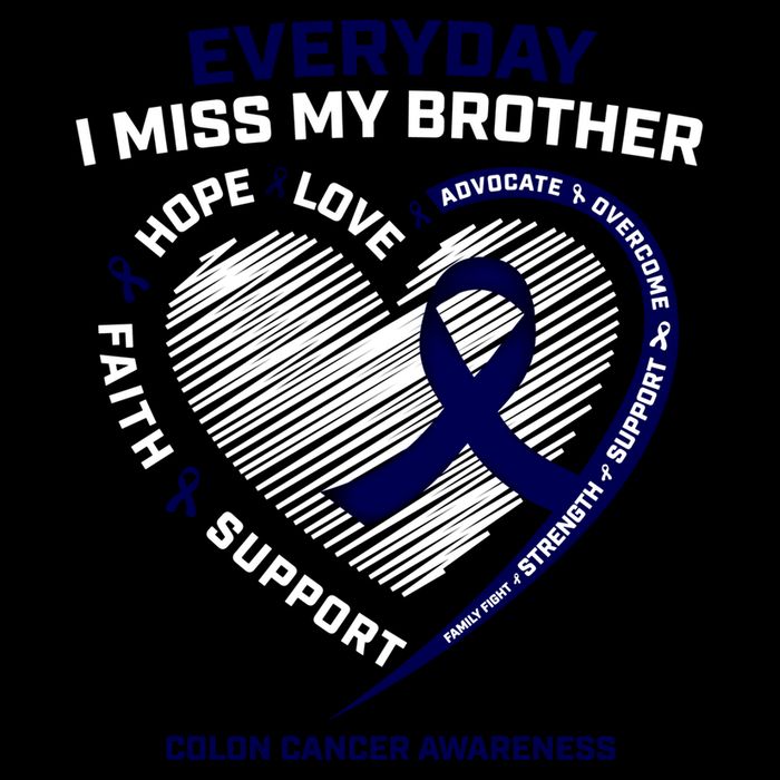 Gifts Loving Memory Gift Brother Colon Cancer Awareness Gift Women's Crop Top Tee