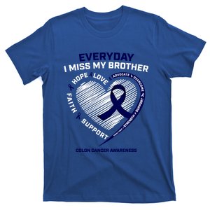 Gifts Loving Memory Gift Brother Colon Cancer Awareness Gift T-Shirt