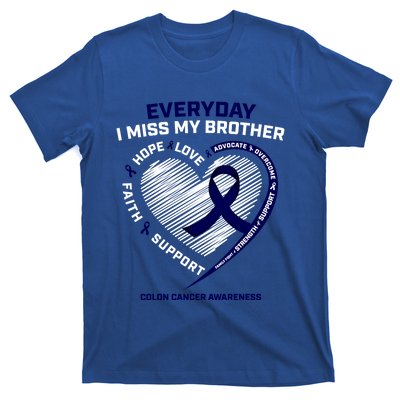 Gifts Loving Memory Gift Brother Colon Cancer Awareness Gift T-Shirt