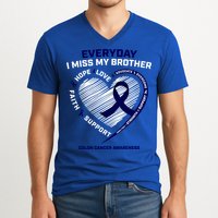 Gifts Loving Memory Gift Brother Colon Cancer Awareness Gift V-Neck T-Shirt