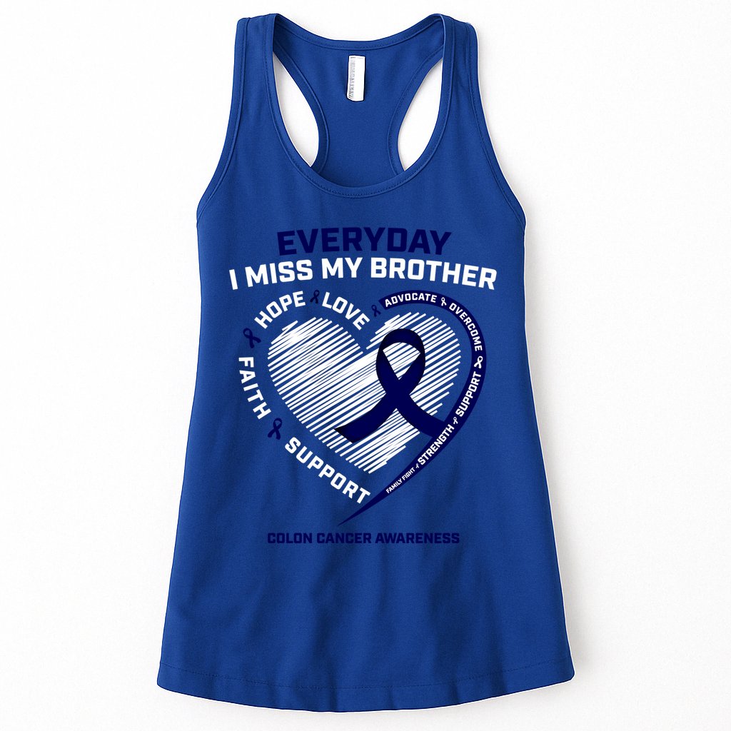 Gifts Loving Memory Gift Brother Colon Cancer Awareness Gift Womens Tank Top