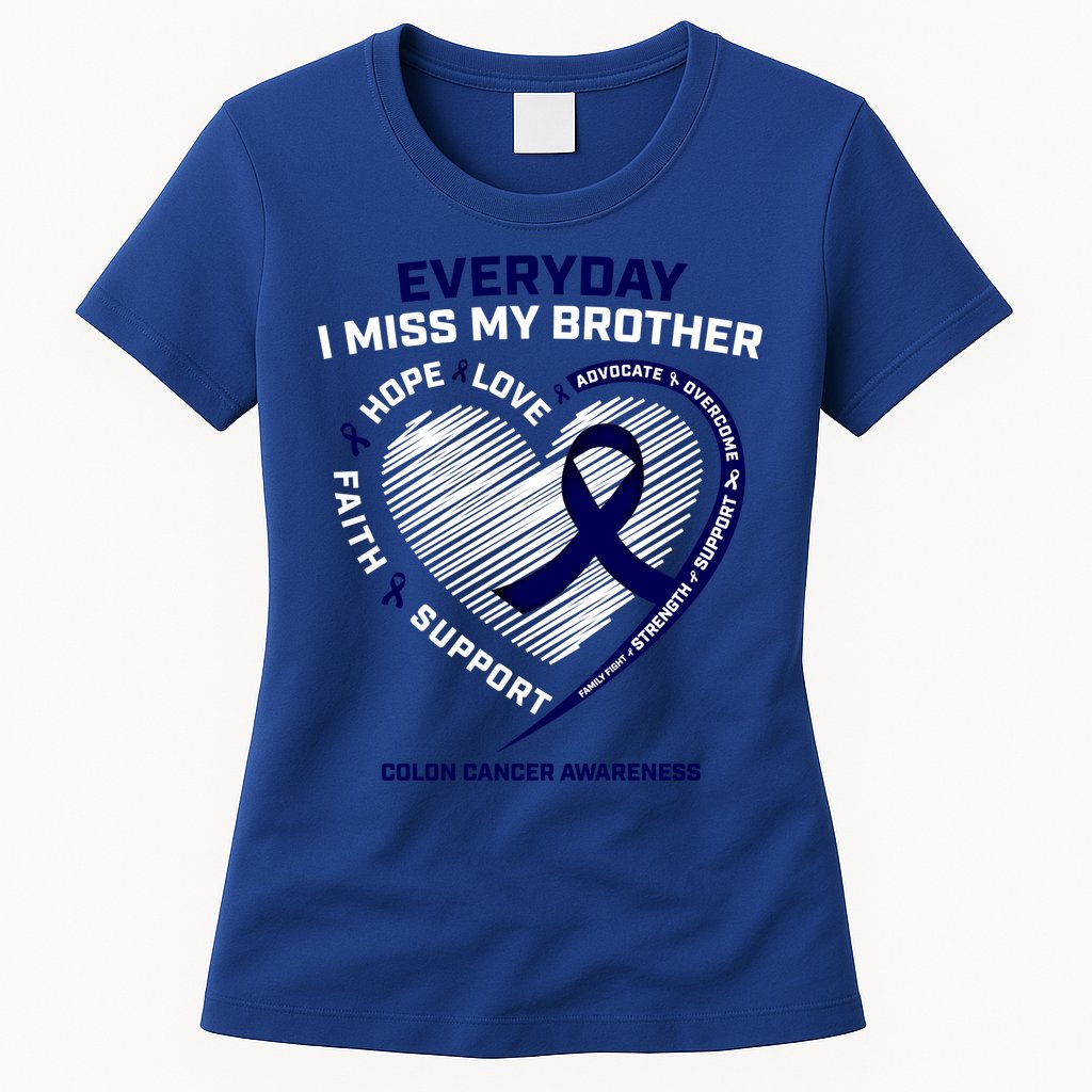 Gifts Loving Memory Gift Brother Colon Cancer Awareness Gift Womens T-Shirt