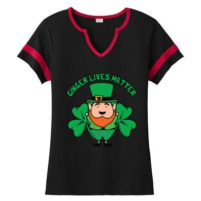 Ginger Lives Matter Funny St Patricks Day Ladies Halftime Notch Neck Tee