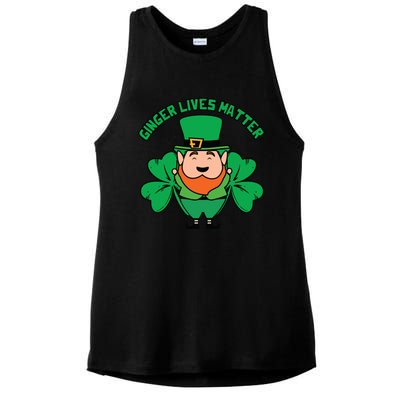 Ginger Lives Matter Funny St Patricks Day Ladies PosiCharge Tri-Blend Wicking Tank