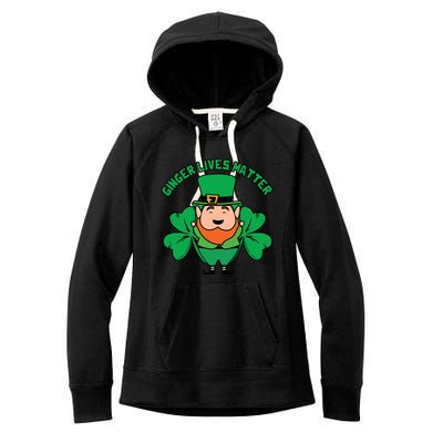 Ginger Lives Matter Funny St Patricks Day Women's Fleece Hoodie