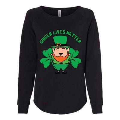 Ginger Lives Matter Funny St Patricks Day Womens California Wash Sweatshirt