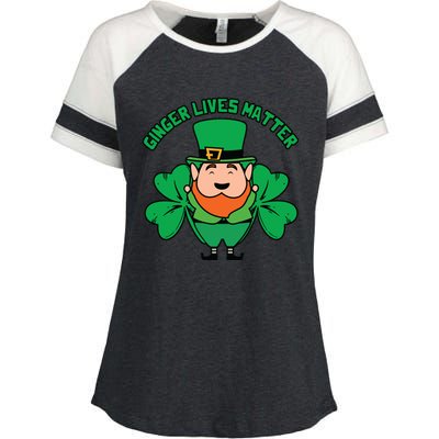 Ginger Lives Matter Funny St Patricks Day Enza Ladies Jersey Colorblock Tee