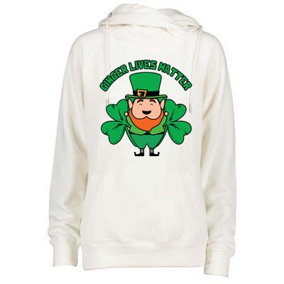 Ginger Lives Matter Funny St Patricks Day Womens Funnel Neck Pullover Hood