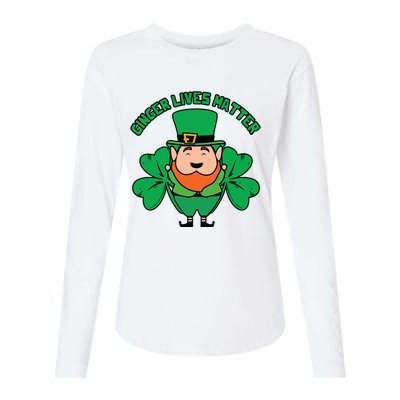 Ginger Lives Matter Funny St Patricks Day Womens Cotton Relaxed Long Sleeve T-Shirt