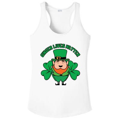 Ginger Lives Matter Funny St Patricks Day Ladies PosiCharge Competitor Racerback Tank