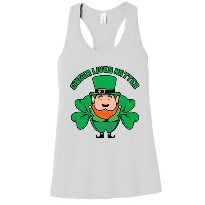 Ginger Lives Matter Funny St Patricks Day Women's Racerback Tank