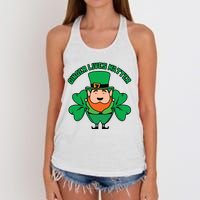 Ginger Lives Matter Funny St Patricks Day Women's Knotted Racerback Tank