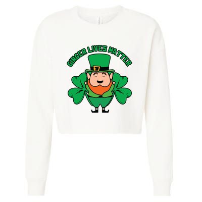 Ginger Lives Matter Funny St Patricks Day Cropped Pullover Crew