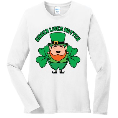 Ginger Lives Matter Funny St Patricks Day Ladies Long Sleeve Shirt