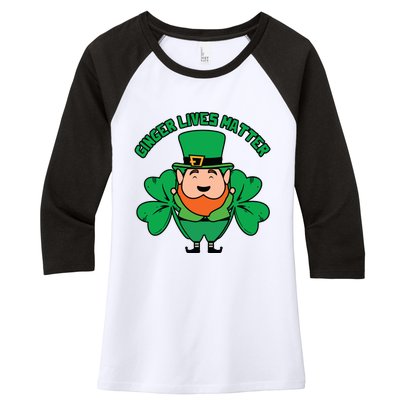 Ginger Lives Matter Funny St Patricks Day Women's Tri-Blend 3/4-Sleeve Raglan Shirt