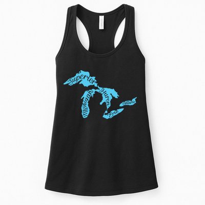 Great Lakes Michigan Detroit Michigan Great Lakes Womens Tank Top