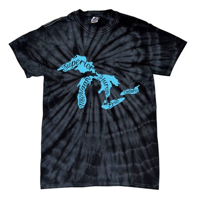 Great Lakes Michigan Detroit Michigan Great Lakes Tie-Dye T-Shirt