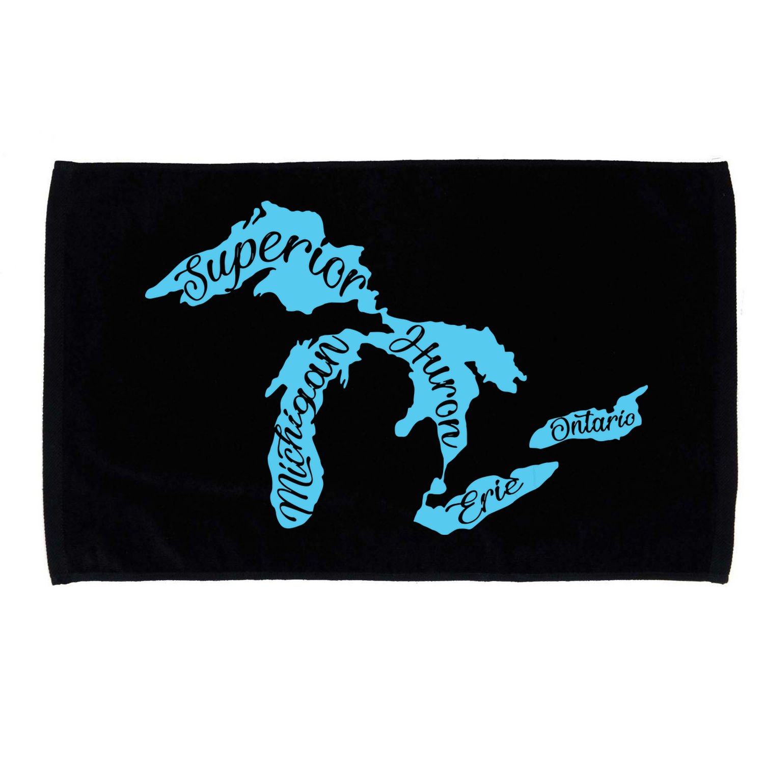 Great Lakes Michigan Detroit Michigan Great Lakes Microfiber Hand Towel