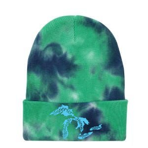 Great Lakes Michigan Detroit Michigan Great Lakes Tie Dye 12in Knit Beanie