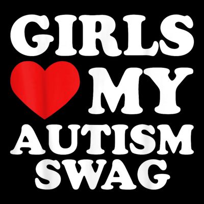 Girl Love My Autism Swag Funny Girl Heart Autism Awareness T-Shirt