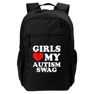 Girl Love My Autism Swag Funny Girl Heart Autism Awareness Backpack