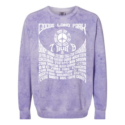 Goose Lake Music Festival Michigan 1970 Colorblast Crewneck Sweatshirt