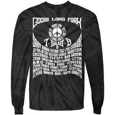 Goose Lake Music Festival Michigan 1970 Tie-Dye Long Sleeve Shirt