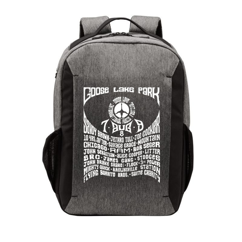 Goose Lake Music Festival Michigan 1970 Vector Backpack