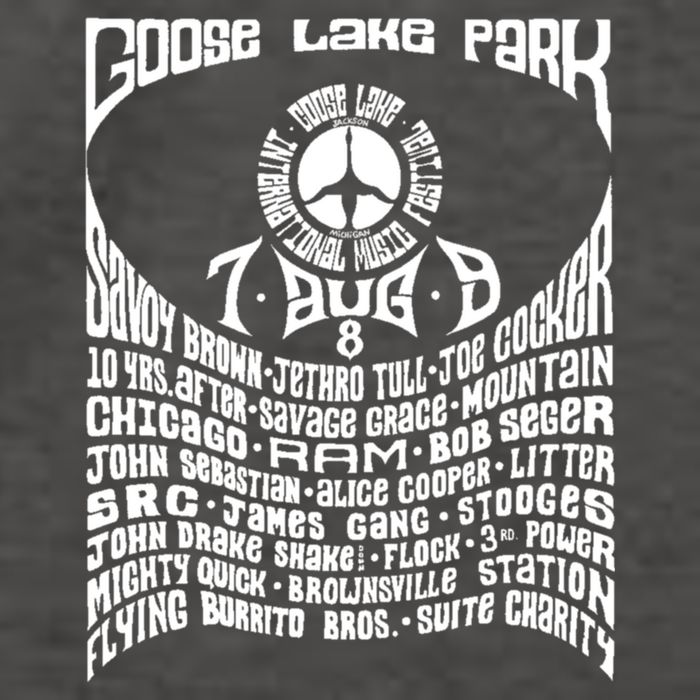 Goose Lake Music Festival Michigan 1970 Vector Backpack