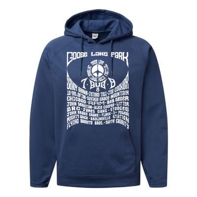 Goose Lake Music Festival Michigan 1970 Performance Fleece Hoodie