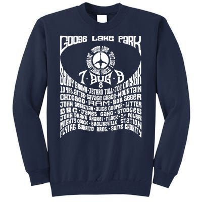 Goose Lake Music Festival Michigan 1970 Tall Sweatshirt