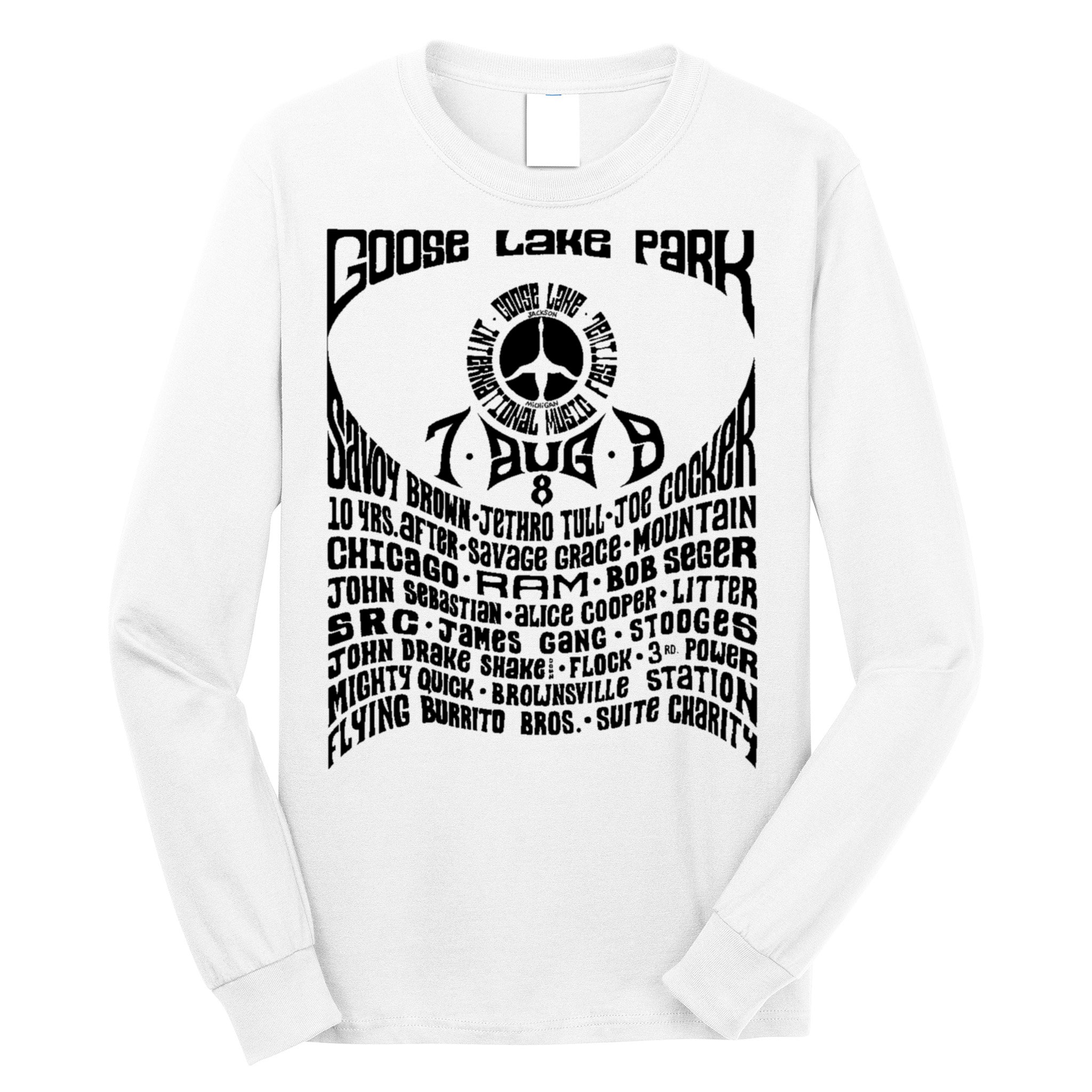 Goose Lake Music Festival Michigan 1970 Long Sleeve Shirt