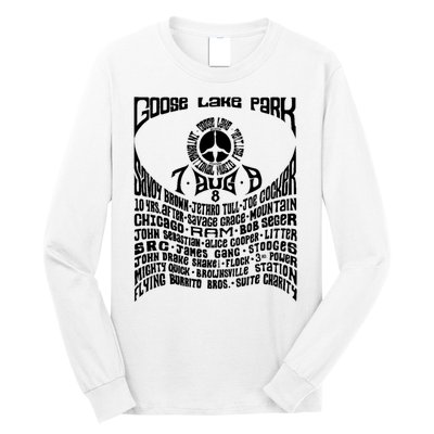 Goose Lake Music Festival Michigan 1970 Long Sleeve Shirt