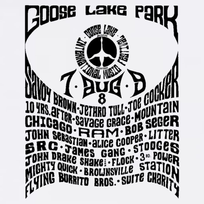 Goose Lake Music Festival Michigan 1970 T-Shirt