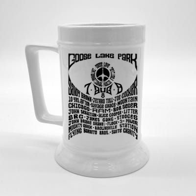 Goose Lake Music Festival Michigan 1970 Beer Stein