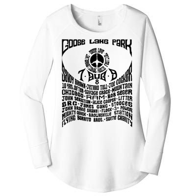 Goose Lake Music Festival Michigan 1970 Women's Perfect Tri Tunic Long Sleeve Shirt