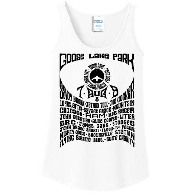 Goose Lake Music Festival Michigan 1970 Ladies Essential Tank