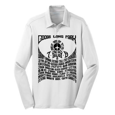 Goose Lake Music Festival Michigan 1970 Silk Touch Performance Long Sleeve Polo