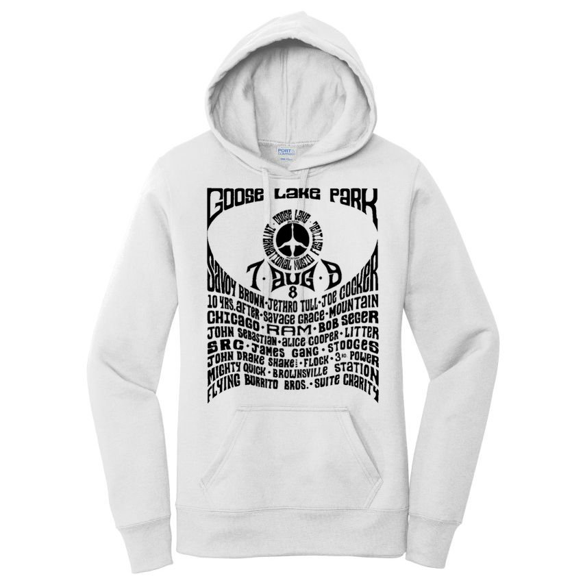 Goose Lake Music Festival Michigan 1970 Women's Pullover Hoodie