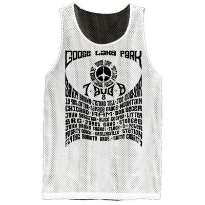 Goose Lake Music Festival Michigan 1970 Mesh Reversible Basketball Jersey Tank