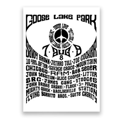 Goose Lake Music Festival Michigan 1970 Poster