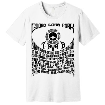 Goose Lake Music Festival Michigan 1970 Premium T-Shirt