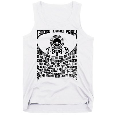 Goose Lake Music Festival Michigan 1970 Tank Top