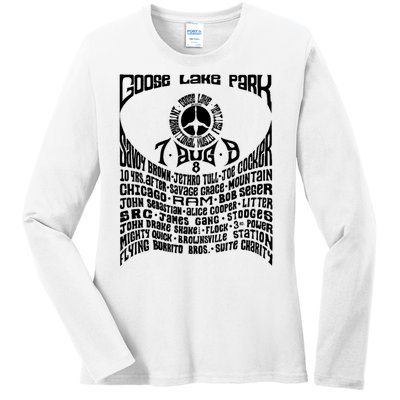 Goose Lake Music Festival Michigan 1970 Ladies Long Sleeve Shirt