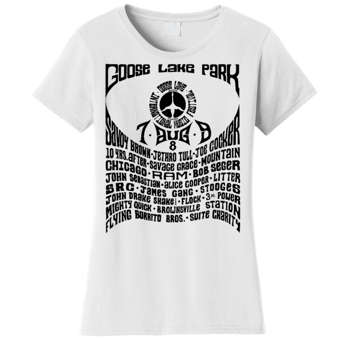 Goose Lake Music Festival Michigan 1970 Women's T-Shirt