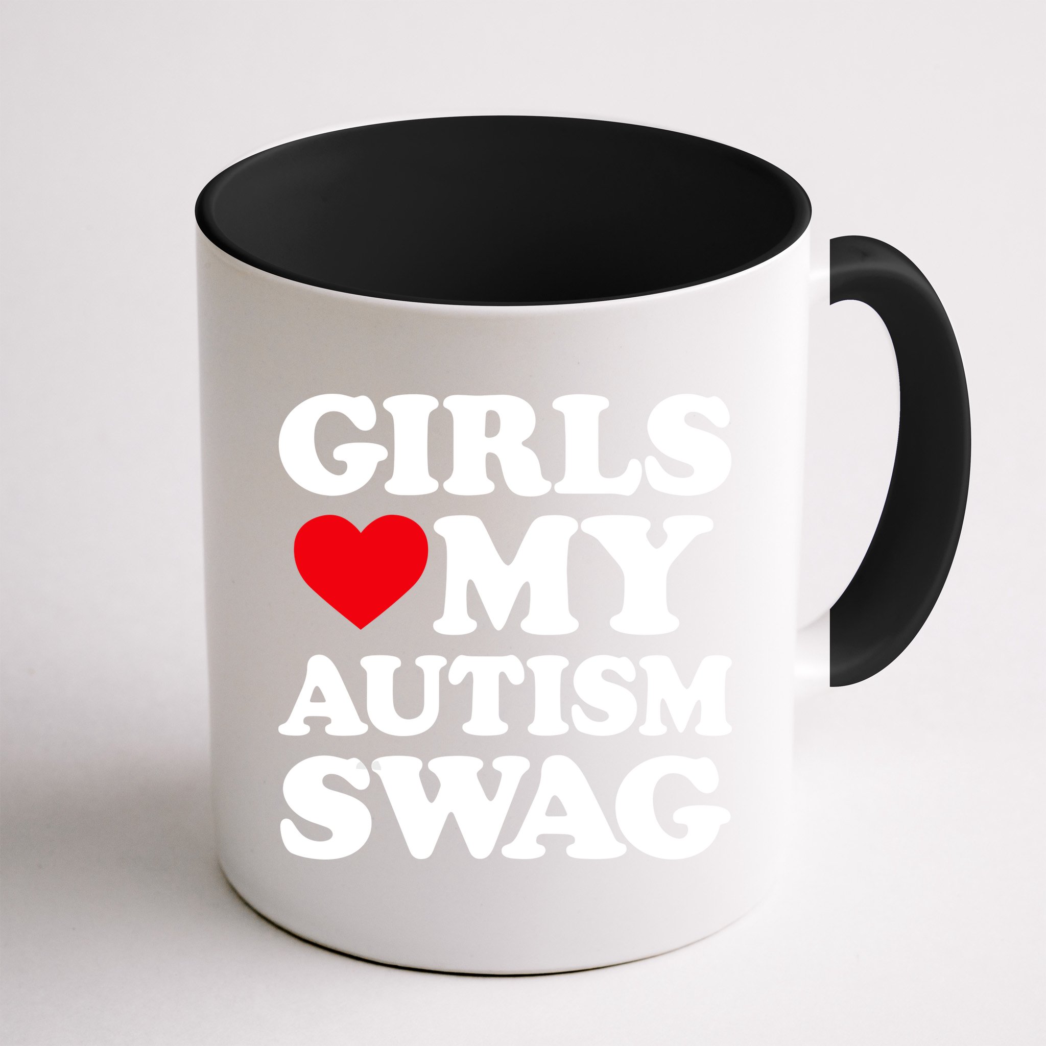Girls Love My Autism Swag Funny Girls Heart Autism Awareness Mug