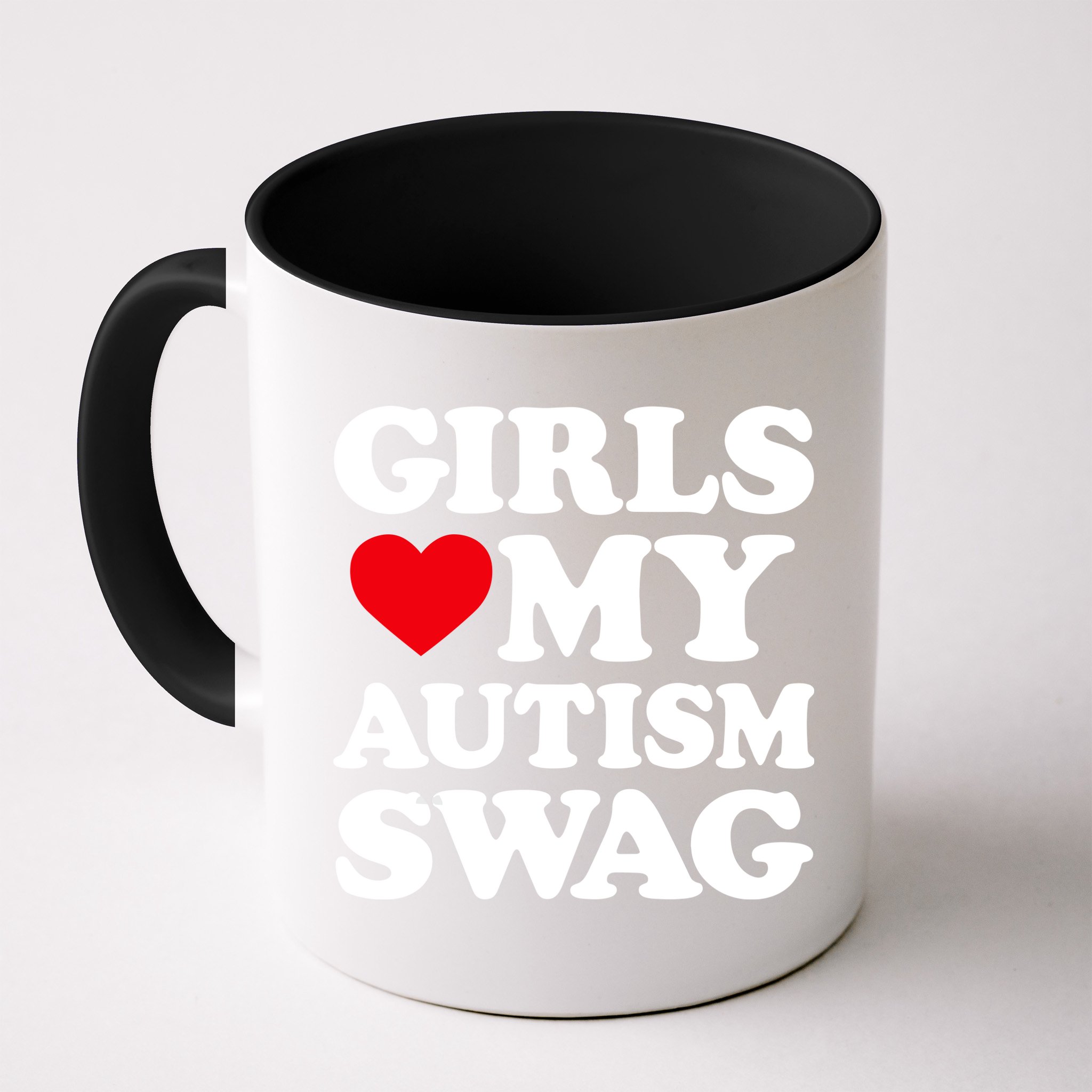 Girls Love My Autism Swag Funny Girls Heart Autism Awareness Mug