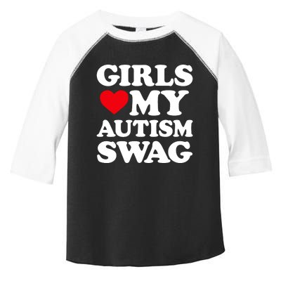 Girls Love My Autism Swag Funny Girls Heart Autism Awareness Toddler Fine Jersey T-Shirt