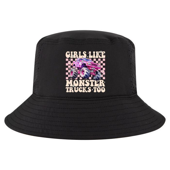 Girls Like Monster Trucks Too Cool Comfort Performance Bucket Hat