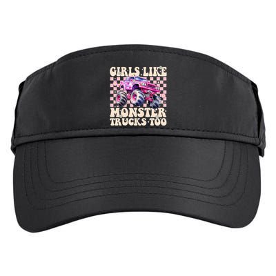 Girls Like Monster Trucks Too Adult Drive Performance Visor